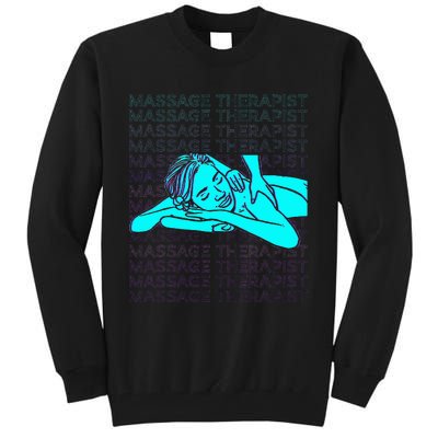 Massage Therapist Massage Therapy Masseuse Retro Tall Sweatshirt