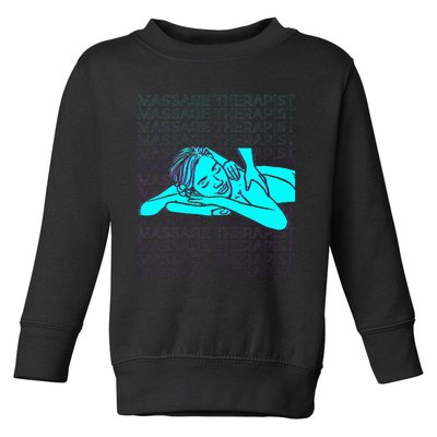 Massage Therapist Massage Therapy Masseuse Retro Toddler Sweatshirt