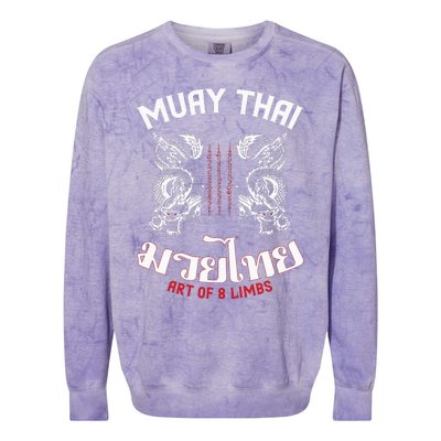 Muay Thai Martial Arts Thai Boxing Coach Lover Gifts Colorblast Crewneck Sweatshirt