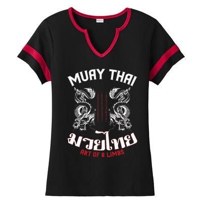 Muay Thai Martial Arts Thai Boxing Coach Lover Gifts Ladies Halftime Notch Neck Tee