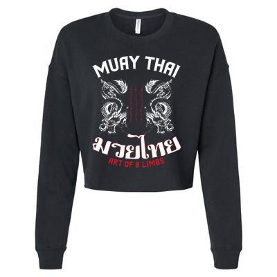 Muay Thai Martial Arts Thai Boxing Coach Lover Gifts Cropped Pullover Crew