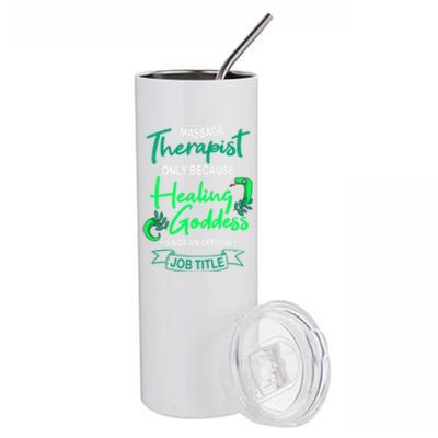 Massage Therapist Masseur Masseuse Therapy Body Treatt Gift Stainless Steel Tumbler