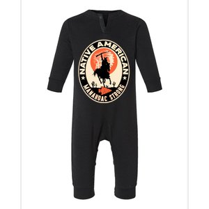 Manahoac Tribe Native American Indian Pride Art Deco Gift Infant Fleece One Piece