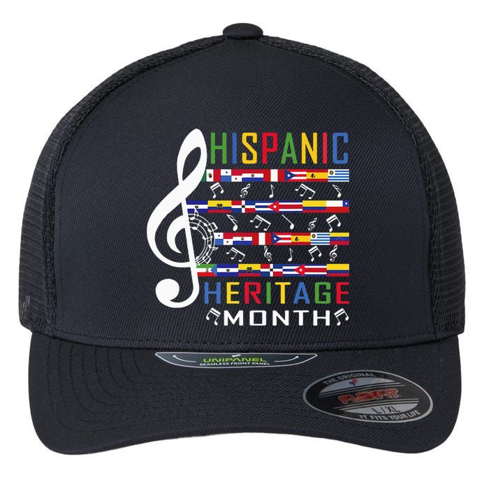 Music Teacher National Hispanic Heritage Month Flexfit Unipanel Trucker Cap