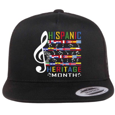 Music Teacher National Hispanic Heritage Month Flat Bill Trucker Hat