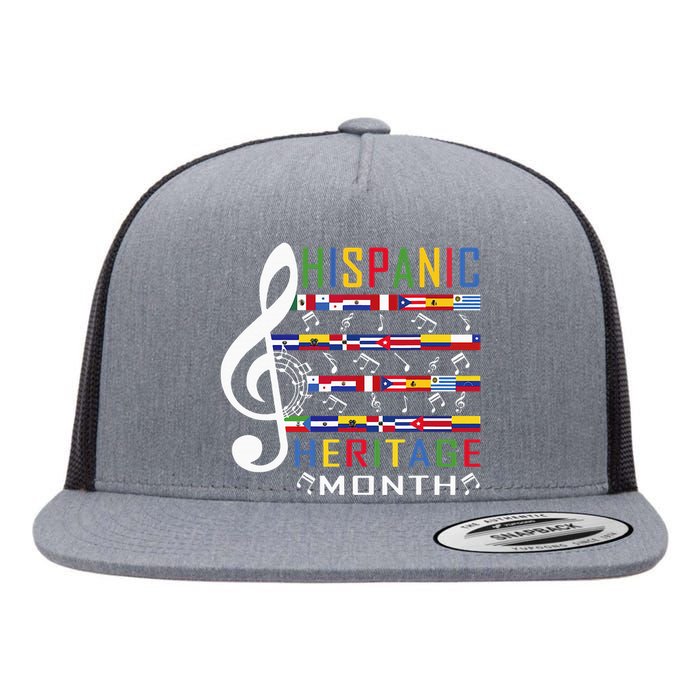 Music Teacher National Hispanic Heritage Month Flat Bill Trucker Hat