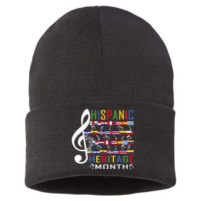 Music Teacher National Hispanic Heritage Month Sustainable Knit Beanie