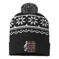 Music Teacher National Hispanic Heritage Month USA-Made Snowflake Beanie