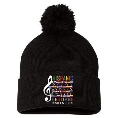 Music Teacher National Hispanic Heritage Month Pom Pom 12in Knit Beanie