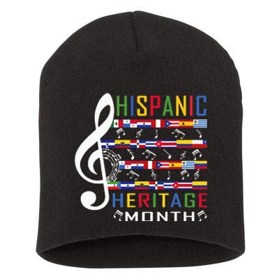 Music Teacher National Hispanic Heritage Month Short Acrylic Beanie