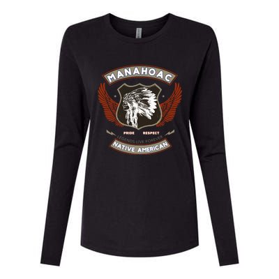 Manahoac Tribe Native American Indian Pride Respect Retro Cute Gift Womens Cotton Relaxed Long Sleeve T-Shirt