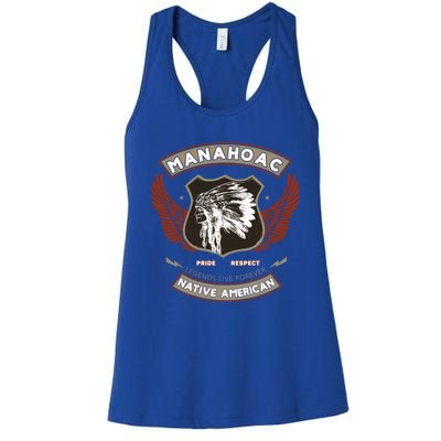 Manahoac Tribe Native American Indian Pride Respect Retro Cute Gift Women's Racerback Tank