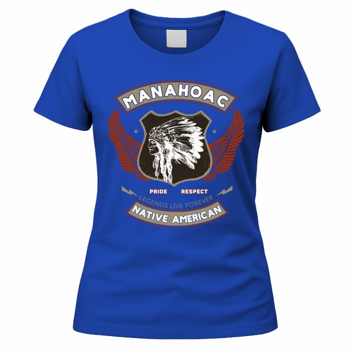 Manahoac Tribe Native American Indian Pride Respect Retro Cute Gift Women's T-Shirt