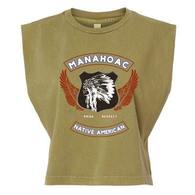 Manahoac Tribe Native American Indian Pride Respect Retro Cute Gift Garment-Dyed Women's Muscle Tee