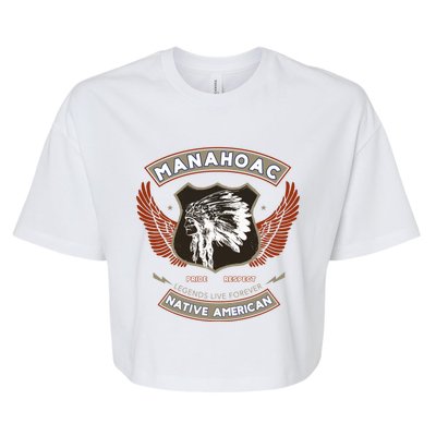 Manahoac Tribe Native American Indian Pride Respect Retro Cute Gift Bella+Canvas Jersey Crop Tee