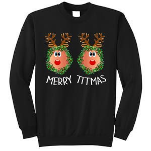 Merry Titmas Naughty Christmas Sweater Reindeer Boobs Ugly Sweatshirt