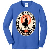 Matchoctic Tribe Native American Indian Pride Art Deco Cool Gift Kids Long Sleeve Shirt