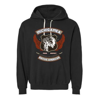 Michigamea Tribe Native American Indian Pride Respect Gift Garment-Dyed Fleece Hoodie