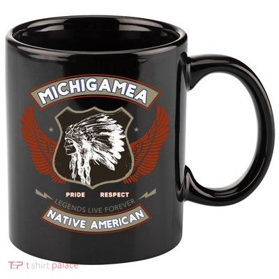 Michigamea Tribe Native American Indian Pride Respect Gift 11oz C Handle Ceramic Mug