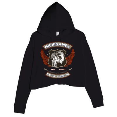 Michigamea Tribe Native American Indian Pride Respect Gift Crop Fleece Hoodie