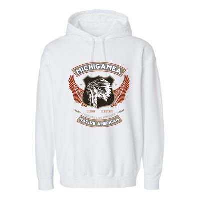 Michigamea Tribe Native American Indian Pride Respect Gift Garment-Dyed Fleece Hoodie