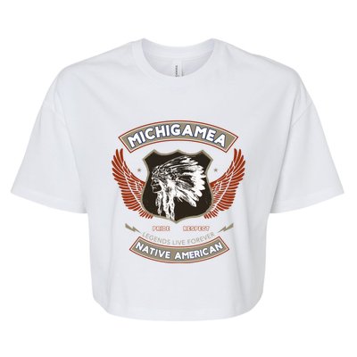 Michigamea Tribe Native American Indian Pride Respect Gift Bella+Canvas Jersey Crop Tee