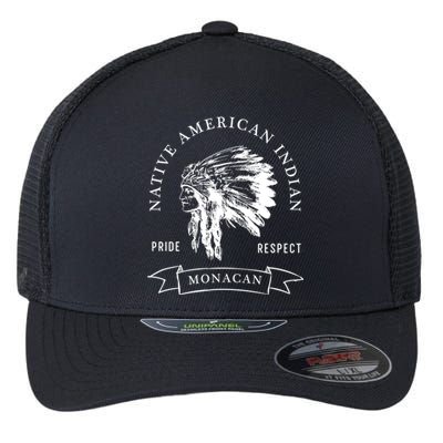 Monacan Tribe Native American Indian Pride Respect Vintage Great Gift Flexfit Unipanel Trucker Cap