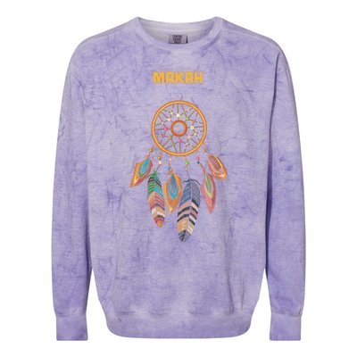 Makah Tribe Native American Indian Pride Vintage Dream Catch Gift Colorblast Crewneck Sweatshirt