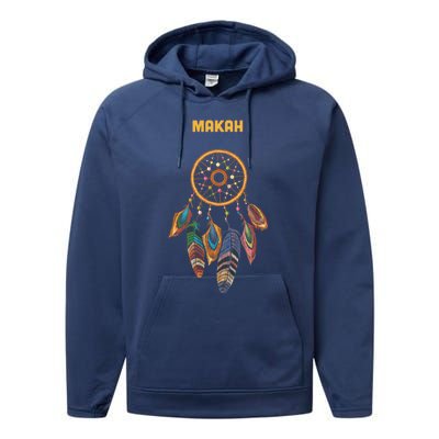 Makah Tribe Native American Indian Pride Vintage Dream Catch Gift Performance Fleece Hoodie