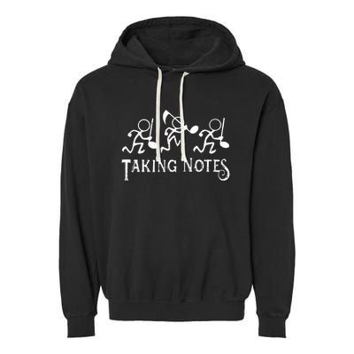 Musical Taking Notes Music Lovers Teachers Garment-Dyed Fleece Hoodie