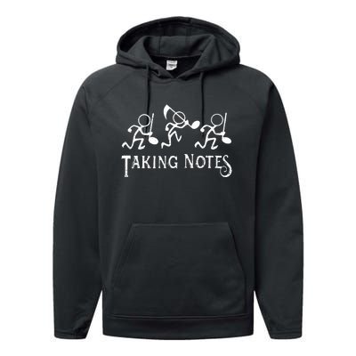 Musical Taking Notes Music Lovers Teachers Performance Fleece Hoodie