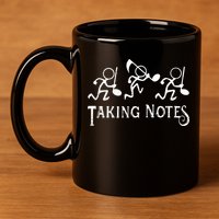Musical Taking Notes Music Lovers Teachers 11oz C Handle Ceramic Mug