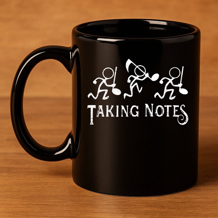 Musical Taking Notes Music Lovers Teachers 11oz C Handle Ceramic Mug