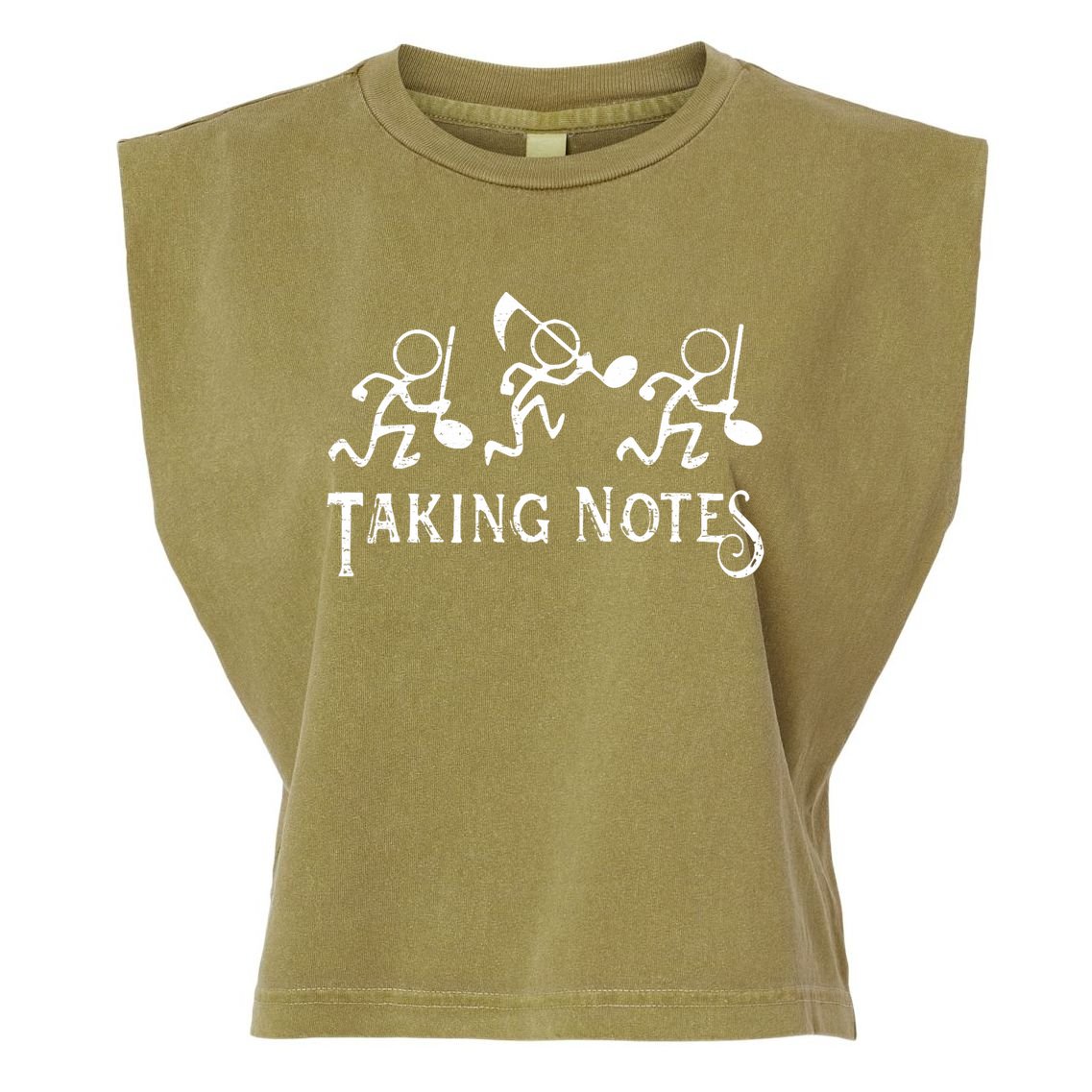 Musical Taking Notes Music Lovers Teachers Garment-Dyed Women's Muscle Tee