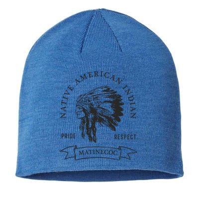 Matinecoc Tribe Native American Indian Pride Respect Vintag Gift Sustainable Beanie