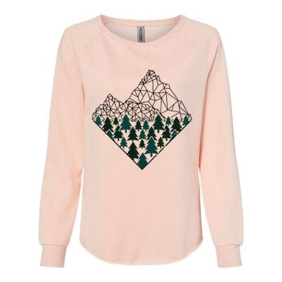 Mountains Trekking Nature Hiking Camping Outdoor Hiker Gift Womens California Wash Sweatshirt