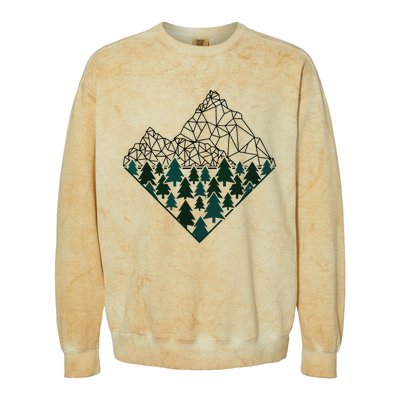 Mountains Trekking Nature Hiking Camping Outdoor Hiker Gift Colorblast Crewneck Sweatshirt