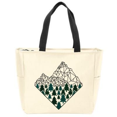 Mountains Trekking Nature Hiking Camping Outdoor Hiker Gift Zip Tote Bag