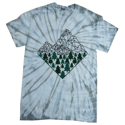 Mountains Trekking Nature Hiking Camping Outdoor Hiker Gift Tie-Dye T-Shirt