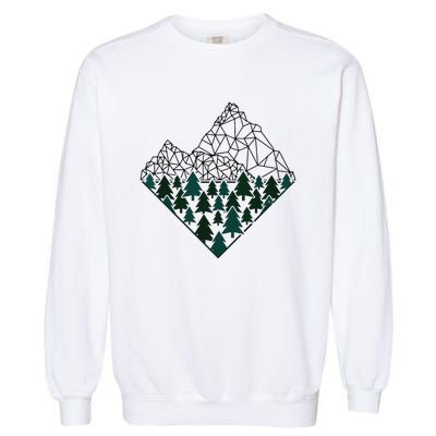 Mountains Trekking Nature Hiking Camping Outdoor Hiker Gift Garment-Dyed Sweatshirt