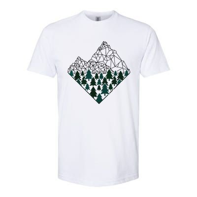 Mountains Trekking Nature Hiking Camping Outdoor Hiker Gift Softstyle® CVC T-Shirt