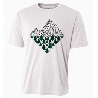 Mountains Trekking Nature Hiking Camping Outdoor Hiker Gift Cooling Performance Crew T-Shirt