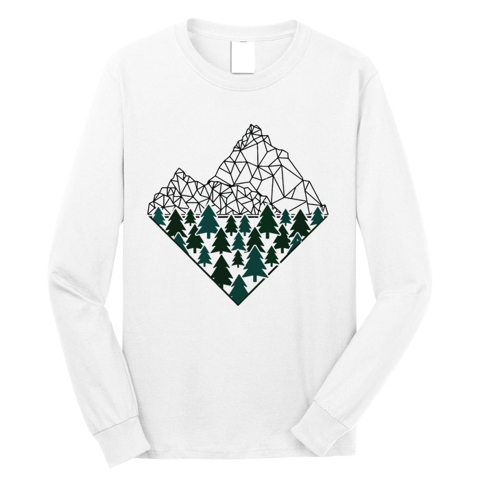 Mountains Trekking Nature Hiking Camping Outdoor Hiker Gift Long Sleeve Shirt