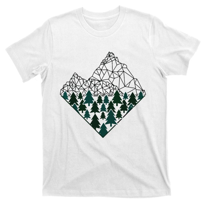 Mountains Trekking Nature Hiking Camping Outdoor Hiker Gift T-Shirt