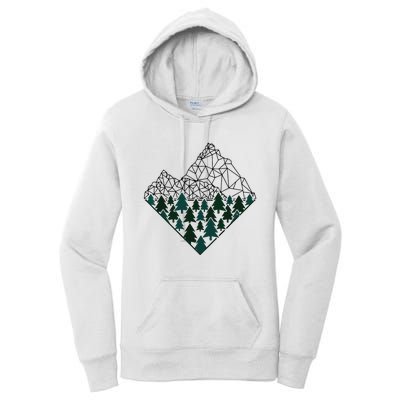 Mountains Trekking Nature Hiking Camping Outdoor Hiker Gift Women's Pullover Hoodie