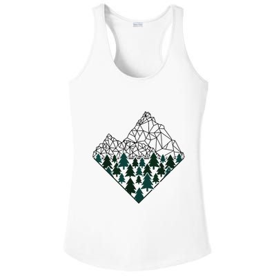 Mountains Trekking Nature Hiking Camping Outdoor Hiker Gift Ladies PosiCharge Competitor Racerback Tank
