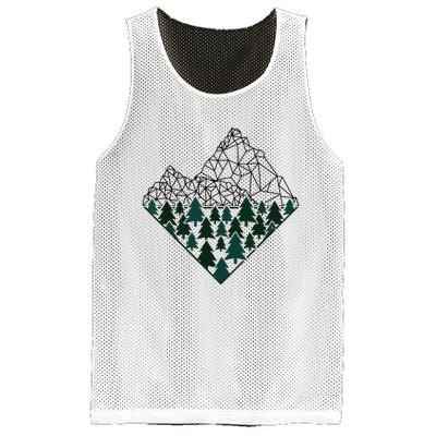 Mountains Trekking Nature Hiking Camping Outdoor Hiker Gift Mesh Reversible Basketball Jersey Tank