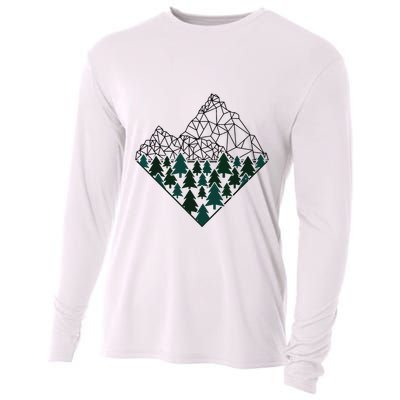 Mountains Trekking Nature Hiking Camping Outdoor Hiker Gift Cooling Performance Long Sleeve Crew