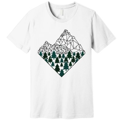 Mountains Trekking Nature Hiking Camping Outdoor Hiker Gift Premium T-Shirt