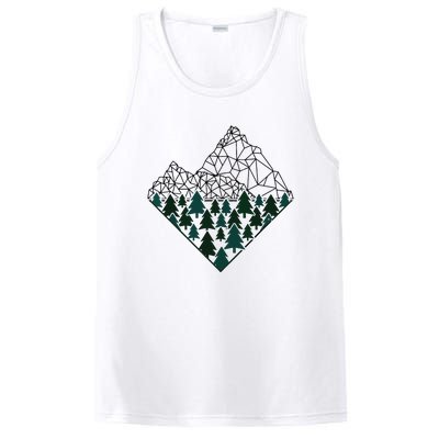 Mountains Trekking Nature Hiking Camping Outdoor Hiker Gift PosiCharge Competitor Tank